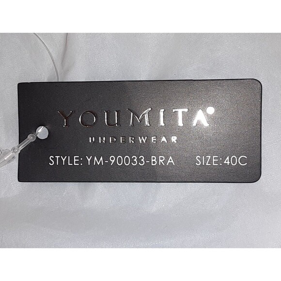 Youmita 40C Dazzling Blue Floral Lace Wireless Bra NWT - Picture 7 of 7